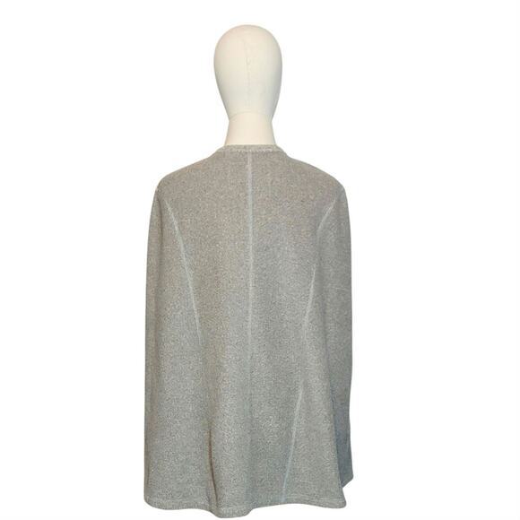 Anthropologie Saturday Sunday Gray Zip Front Cape Poncho Chic Fall Layering S - Picture 10 of 14